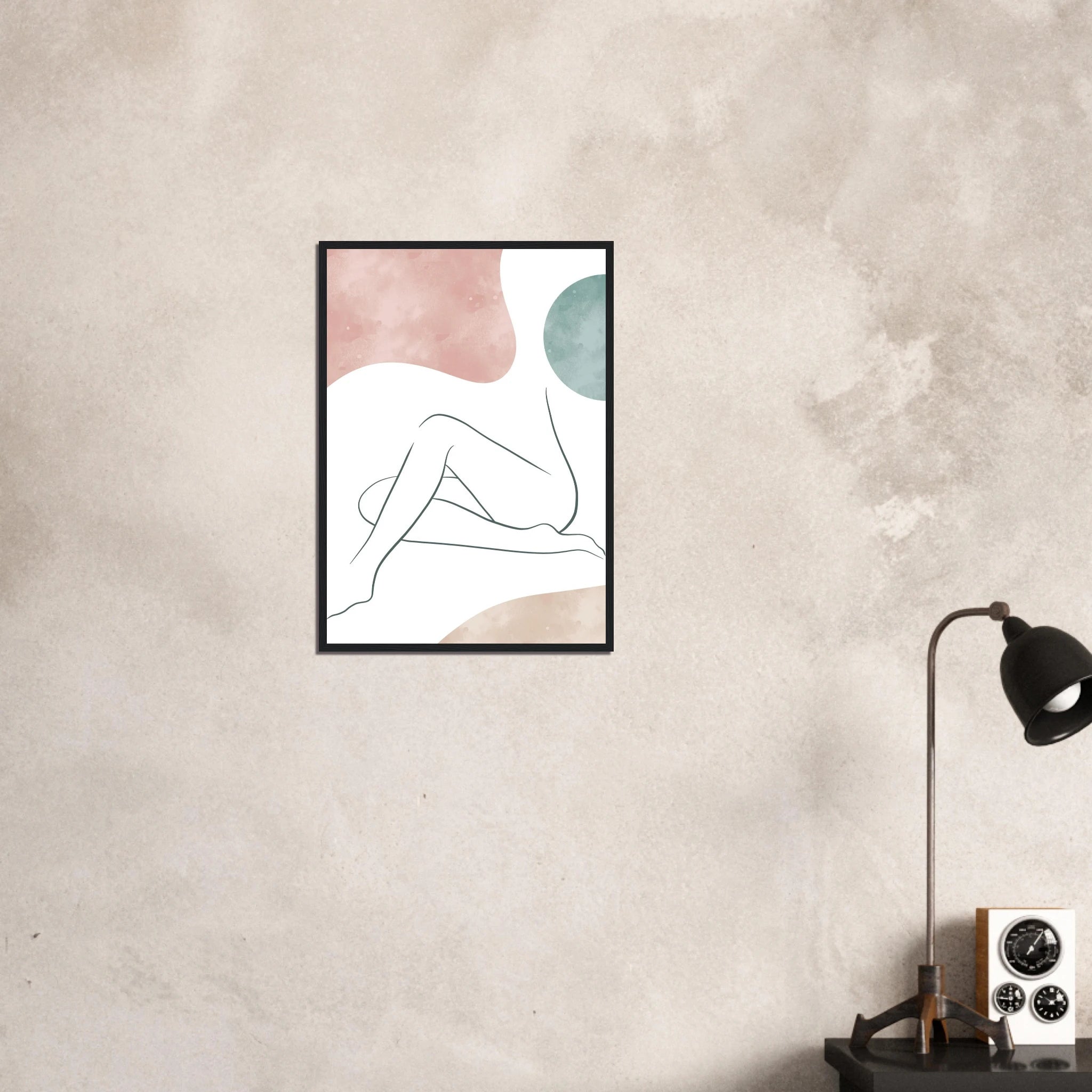 # all-groups - Boho Nude Line Art Print | Minimalist Female Silhouette with Earth Tones - Iris