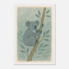 White frame 30x45 cm 12x18″ - Cuddly Koala in the Eucalypts – Australian Nursery Art Print - Play By Print