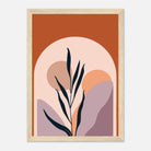 Wood frame A4 (21x29.7 cm 8x12") - Botanic Sunrise Modern Abstract Wall Art - Jerin