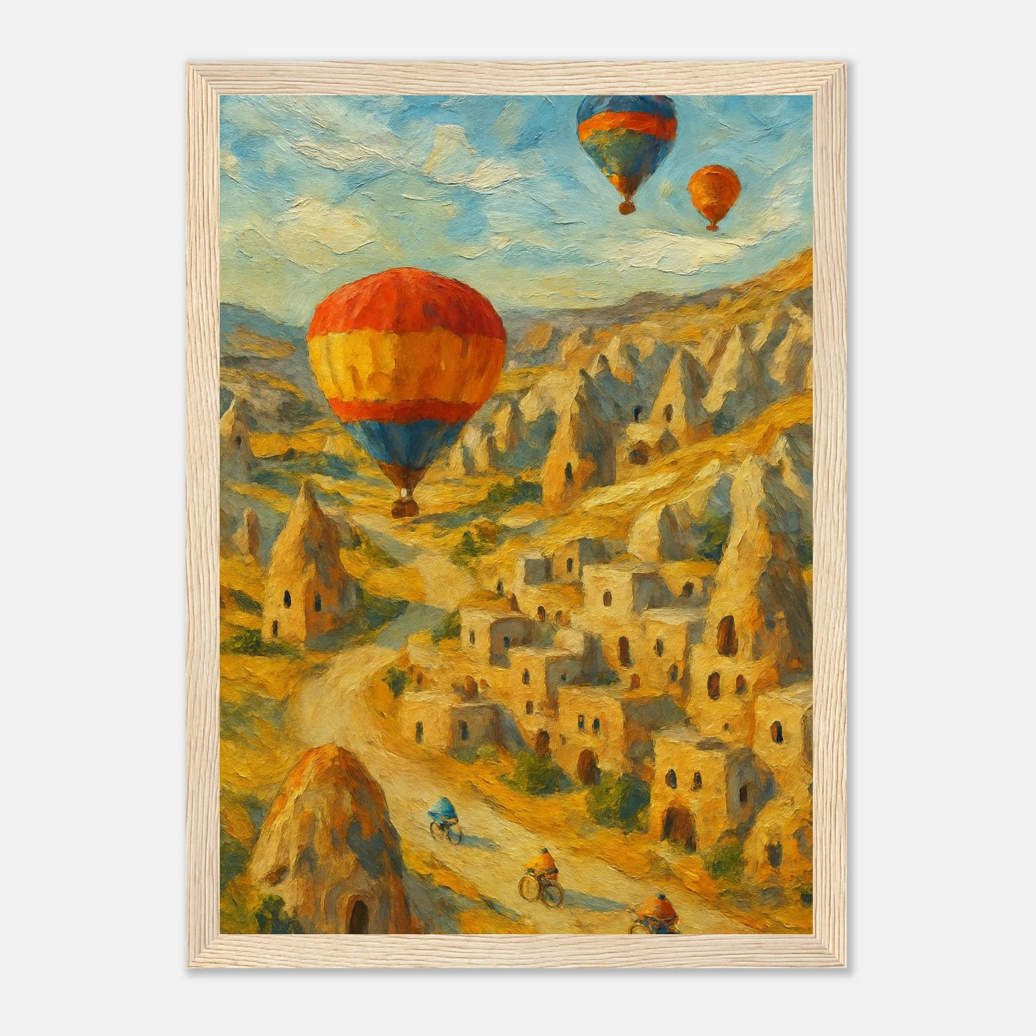 Wood frame 21x29.7 cm 8x12" - "Drifting Over Cappadocia" Print | Turkish Landscape Wall Art - Play By Print