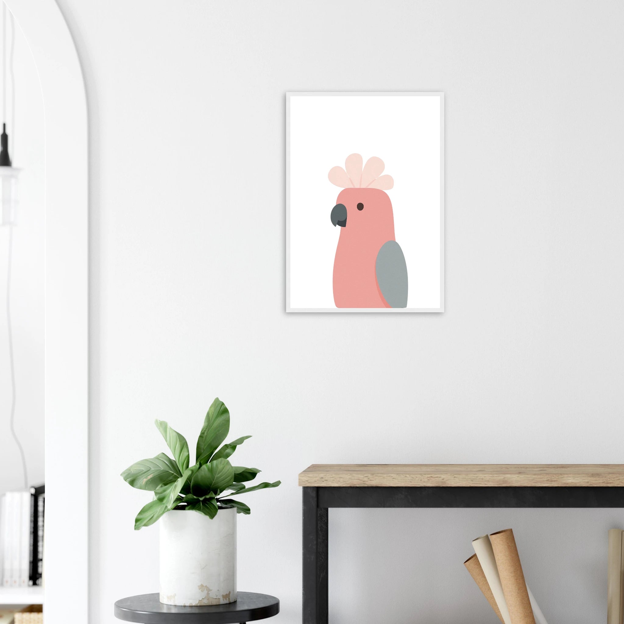 # all-groups - Galah – Minimalist Australian Bird Art Print | Pink Cockatoo Poster for Nursery or Classroom - Play By Print