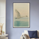 # all-groups - Grace in Flight – Watercolour Swan Over Calm Waters - Play By Print