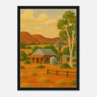 Black frame 50x70 cm 20x28″ - Outback Homestead – Australian Farmhouse Canvas Wall Art - Play By Print