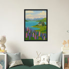 # all-groups - Lake Tekapo Lupins & Church – New Zealand Landscape Canvas Wall Art - Play By Print