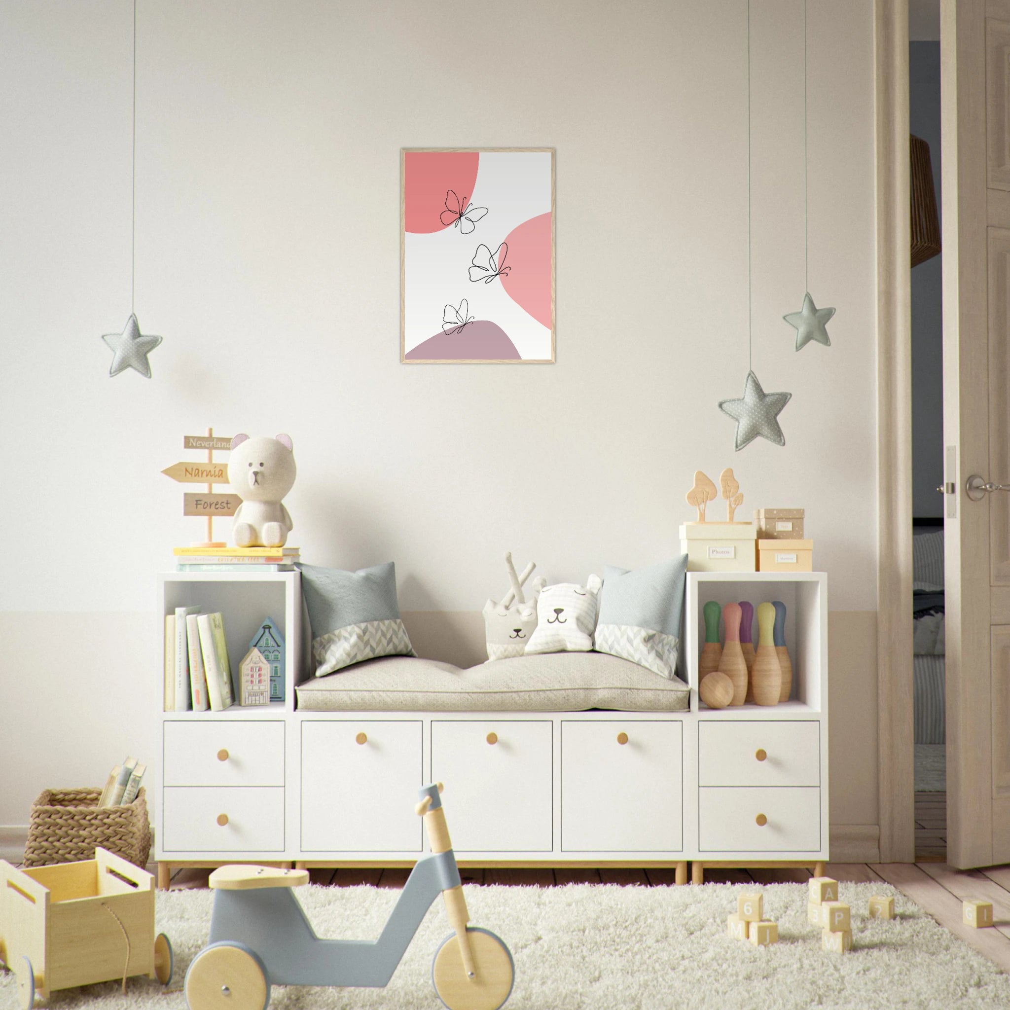 # all-groups - Minimalist Butterflies Art Print - Jerin