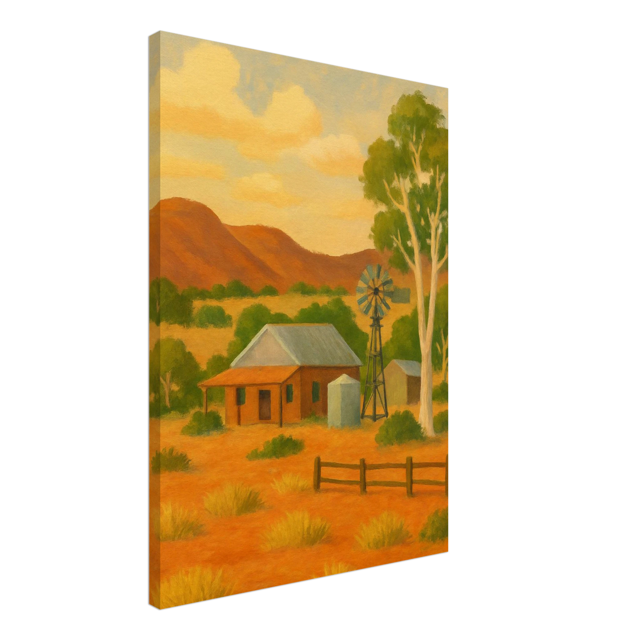 Canvas 50x70 cm 20x28″ - Outback Homestead – Australian Farmhouse Canvas Wall Art - Play By Print