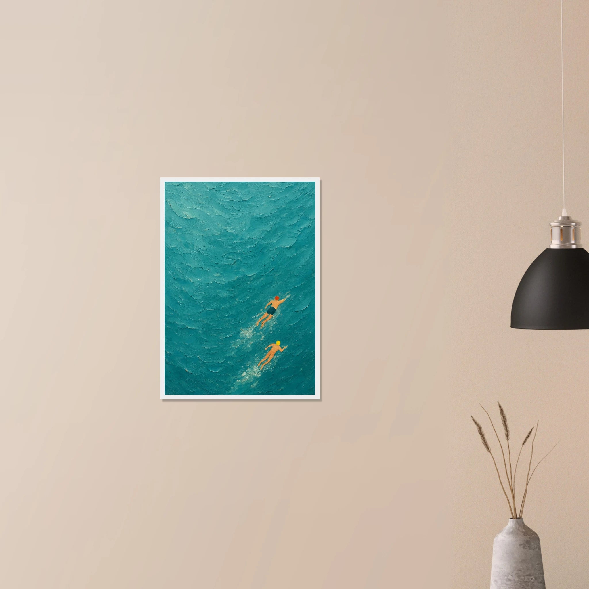 # all-groups - Ocean Swimmers Wall Art | Textured Painterly Sea Print - Play By Print