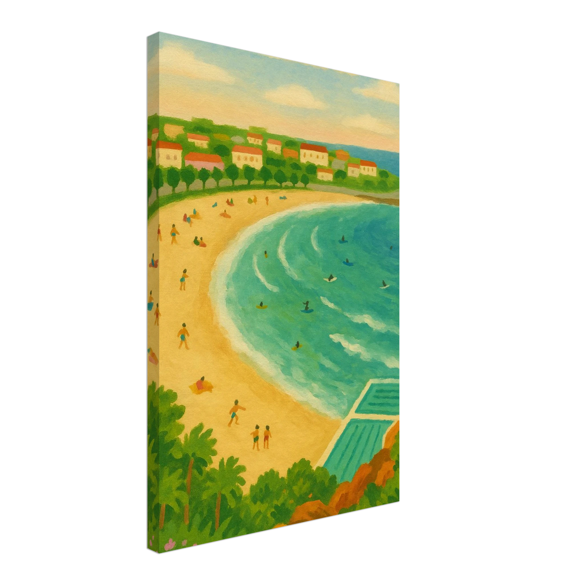 Canvas 40x60 cm 16x24″ - Bondi Beach Canvas Wall Art - Play By Print
