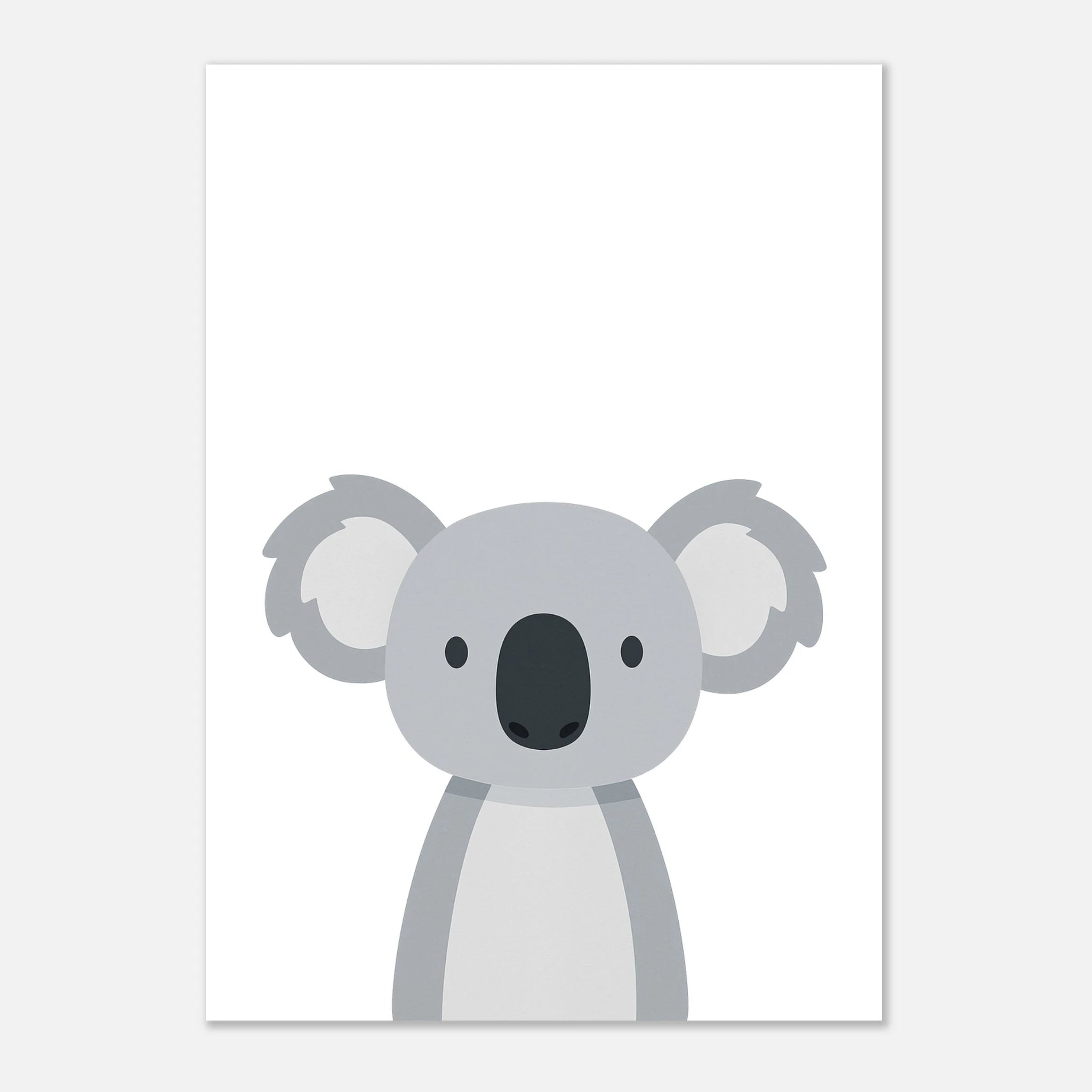 Unframed - Koala – Minimalist Australian Animal Art Print | Calming Nursery & Playroom Wall Poster - Play By Print
