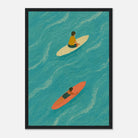 Black frame A3 (29.7 x 42 cm) - "Drift and Dream" Surf Print | Minimal Coastal Wall Art - Play By Print