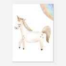 Unframed - Watercolour Unicorn & Rainbow Wall Art - Olga