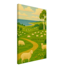 Canvas 40x60 cm 16x24″ - Coastal Sheep Meadow – Australian Pasture Canvas Wall Art - Play By Print