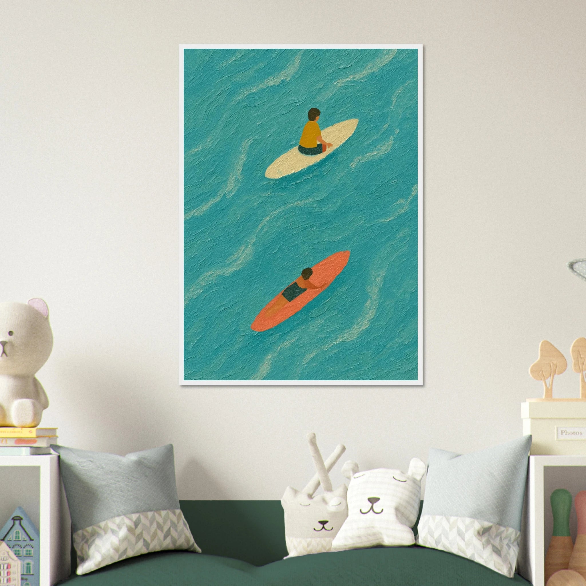 # all-groups - "Drift and Dream" Surf Print | Minimal Coastal Wall Art - Play By Print