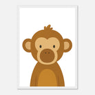 White frame - Monkey – Jungle Nursery Art Print - Play By Print