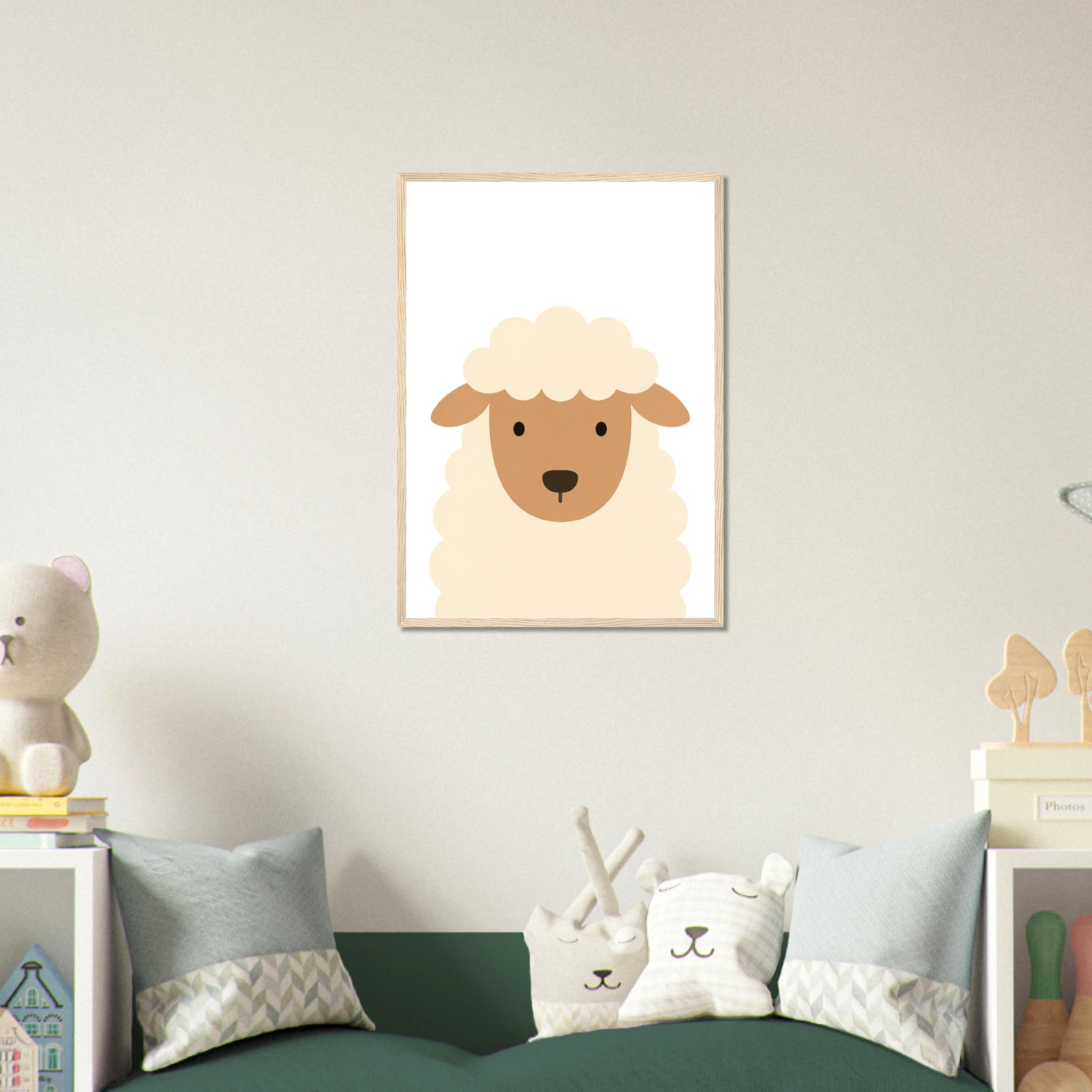 # all-groups - Sheep – Minimalist Farm Animal Art Print | Modern Nursery or Playroom Decor - Play By Print