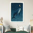 # all-groups - Whale Wishes Under the Moon – Magical Nursery Art Print - Play By Print