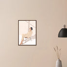 # all-groups - Sunlit Muse – Minimalist Woman in Beige Outfit Wall Art Print - Play By Print