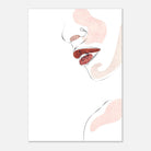 Unframed - Bite Me – Minimal Lips & Cherry Line Art Print - Play By Print