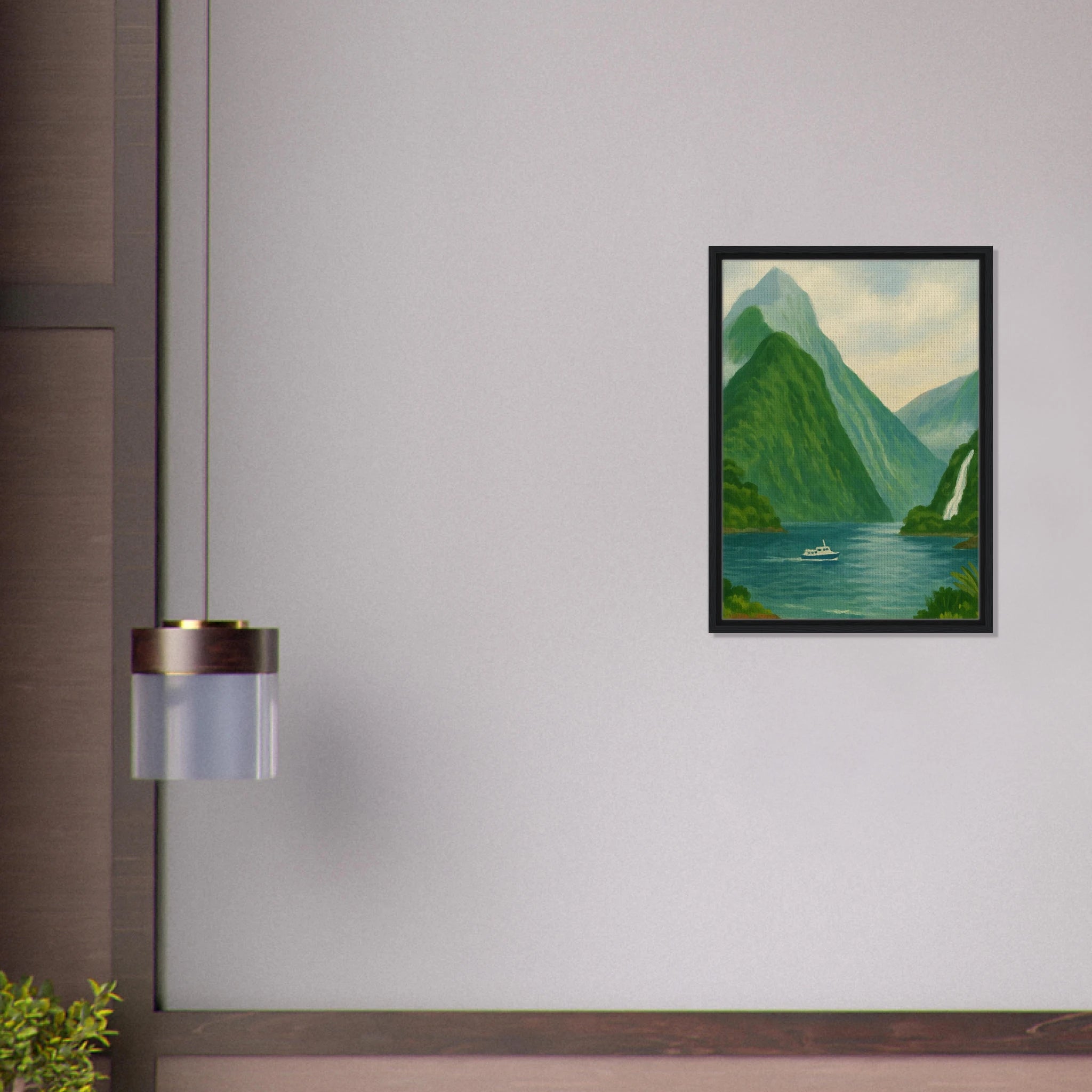 # all-groups - Milford Sound Serenity – New Zealand Fiord Canvas Wall Art - Play By Print