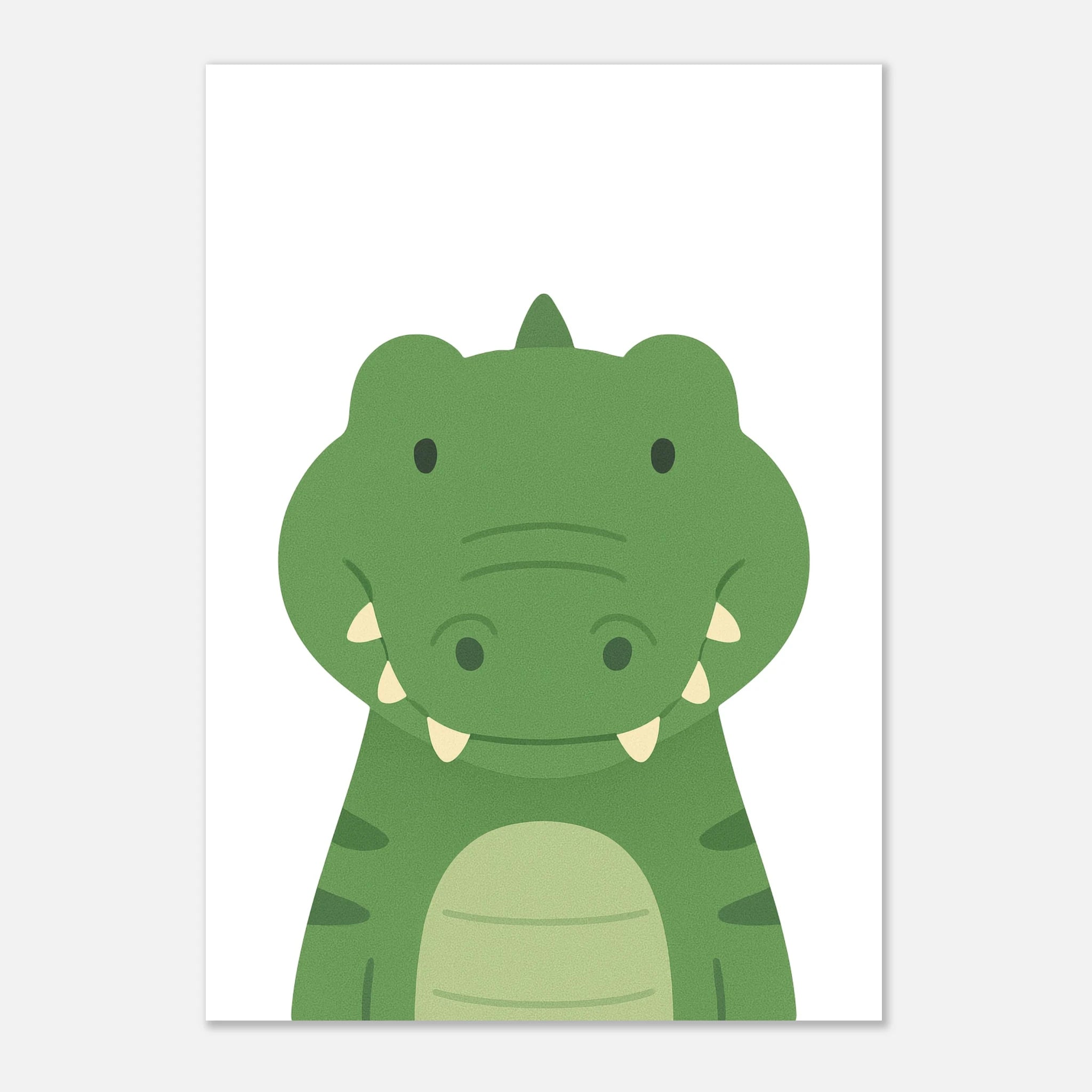 Unframed - Crocodile – Minimalist Jungle Animal Art Print - Play By Print