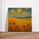 # all-groups - “Sun-Spun Fields” | Golden Wheat & Poppy Field Art Print - Play By Print