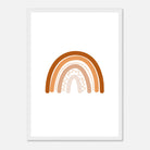 White frame - Earthy Rust Boho Rainbow Wall Art - Jerin
