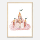 Wood frame - Watercolour Princess Castle Wall Art - Olga