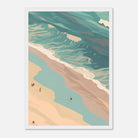 White frame - Coastal Horizon Abstract Costal Art | Centre Panel - Play By Print