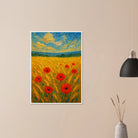 # all-groups - Golden Poppy Field Print | Vibrant Impressionist Landscape - Play By Print