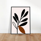 # all-groups - Black Botanical Silhouette with Terracotta Leaf Wall Art - Jerin
