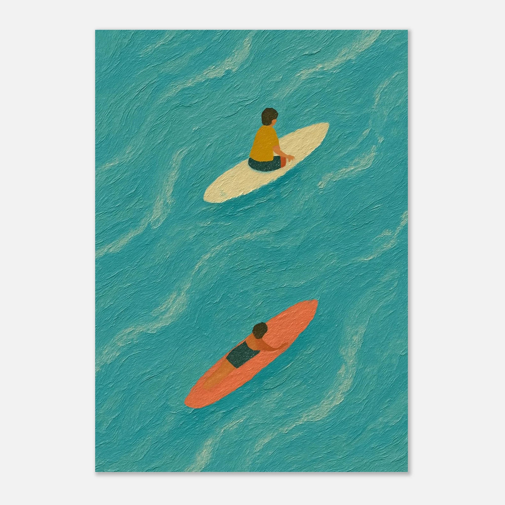 Unframed A2 (42 x 59.4 cm) - "Drift and Dream" Surf Print | Minimal Coastal Wall Art - Play By Print