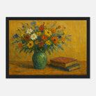 Black frame 21x29.7 cm 8x12" - “Wild Blooms & Well-Worn Pages” | Floral Still Life - Play By Print