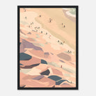 Black frame - Coastal Horizon Abstract Costal Art | Left Panel - Play By Print