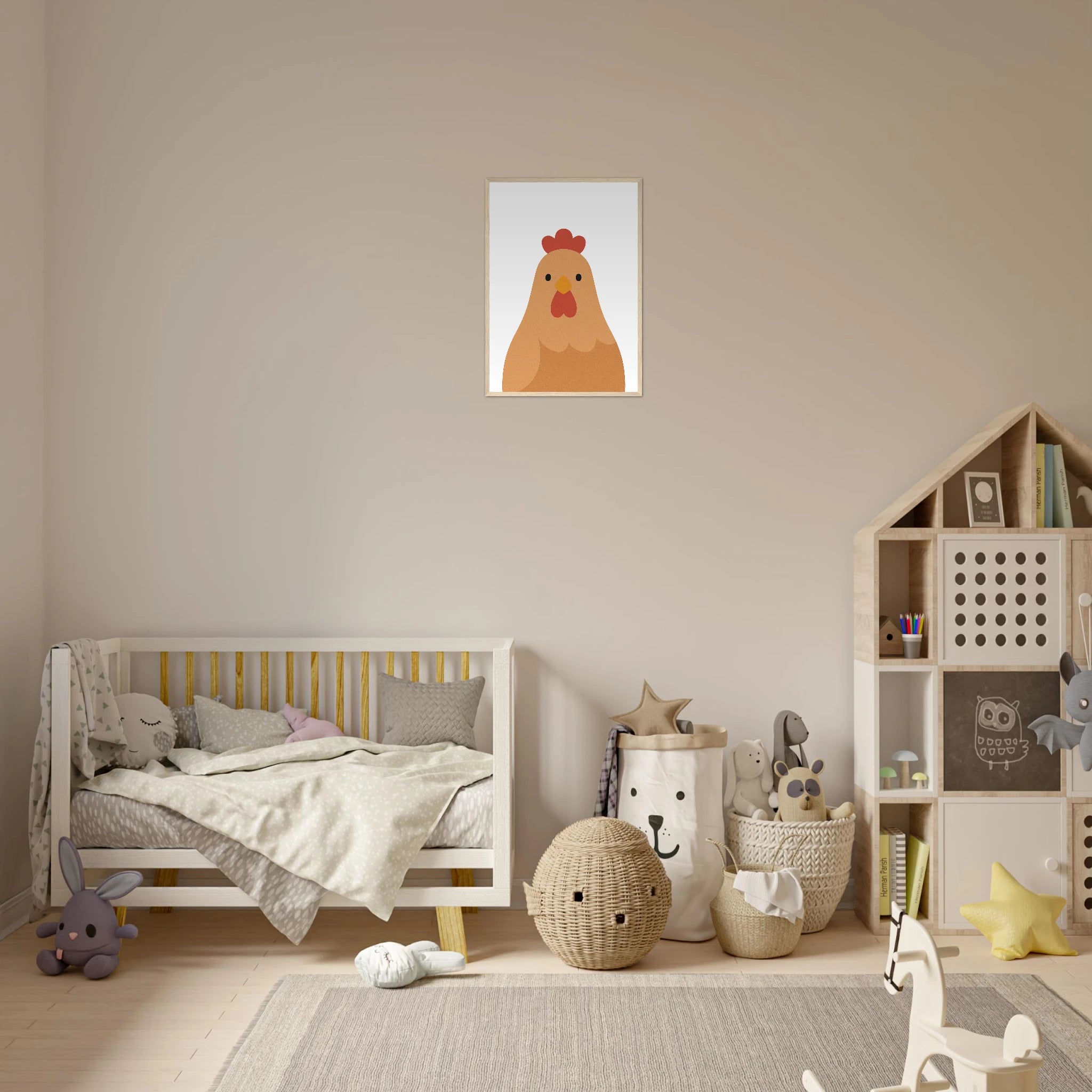 # all-groups - Chicken Nursery Print – Farm Animal Wall Art for Kids - Play By Print