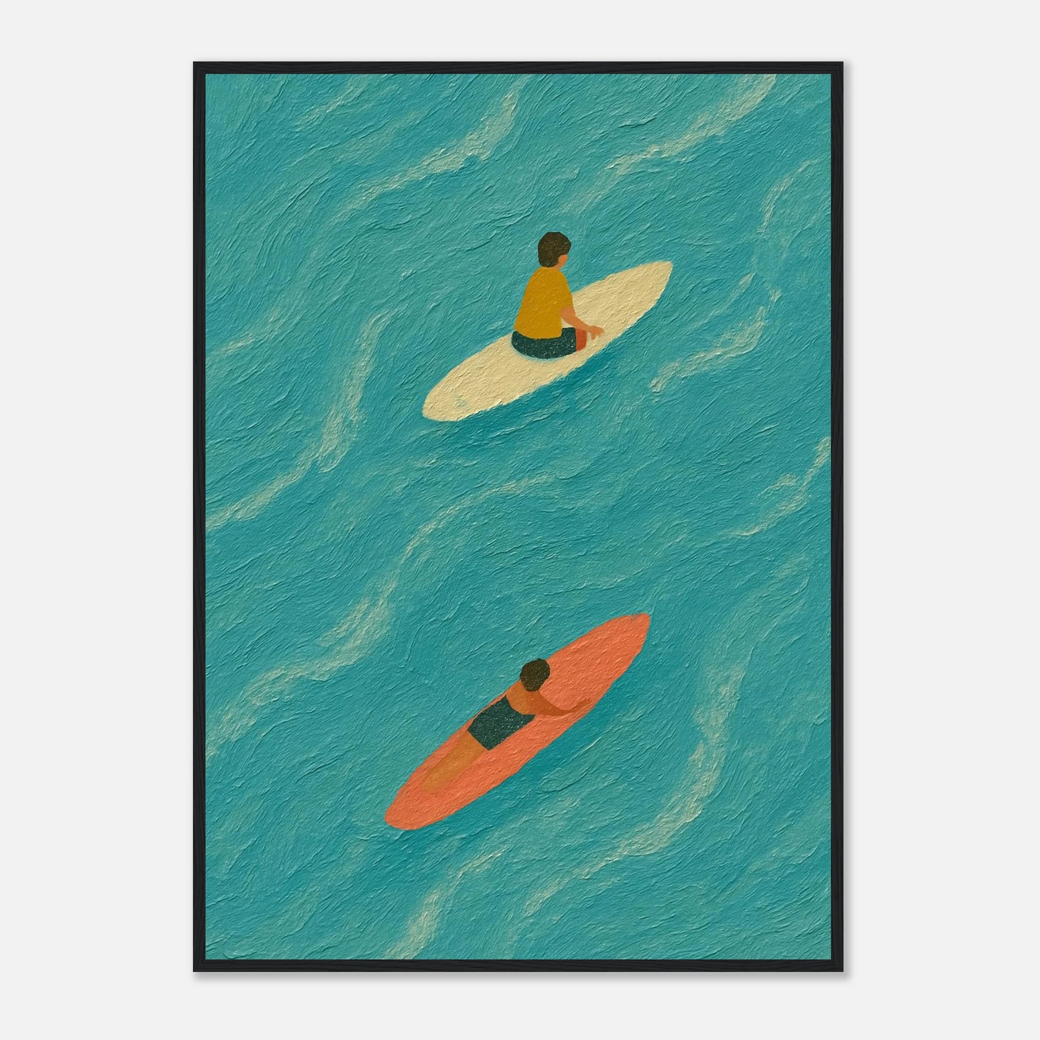 Black frame A1 (59.4 x 84.1 cm) - "Drift and Dream" Surf Print | Minimal Coastal Wall Art - Play By Print