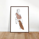 # all-groups - Modern Muse – Minimalist Fashion Figure Line Art Print - Daisy