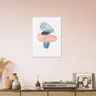 # all-groups - Balancing Act – Minimalist Abstract Stone Stack Print in Blue & Blush - Daisy