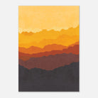 Unframed - Golden Peaks – Warm Sunset Mountain Landscape Wall Art - Daisy