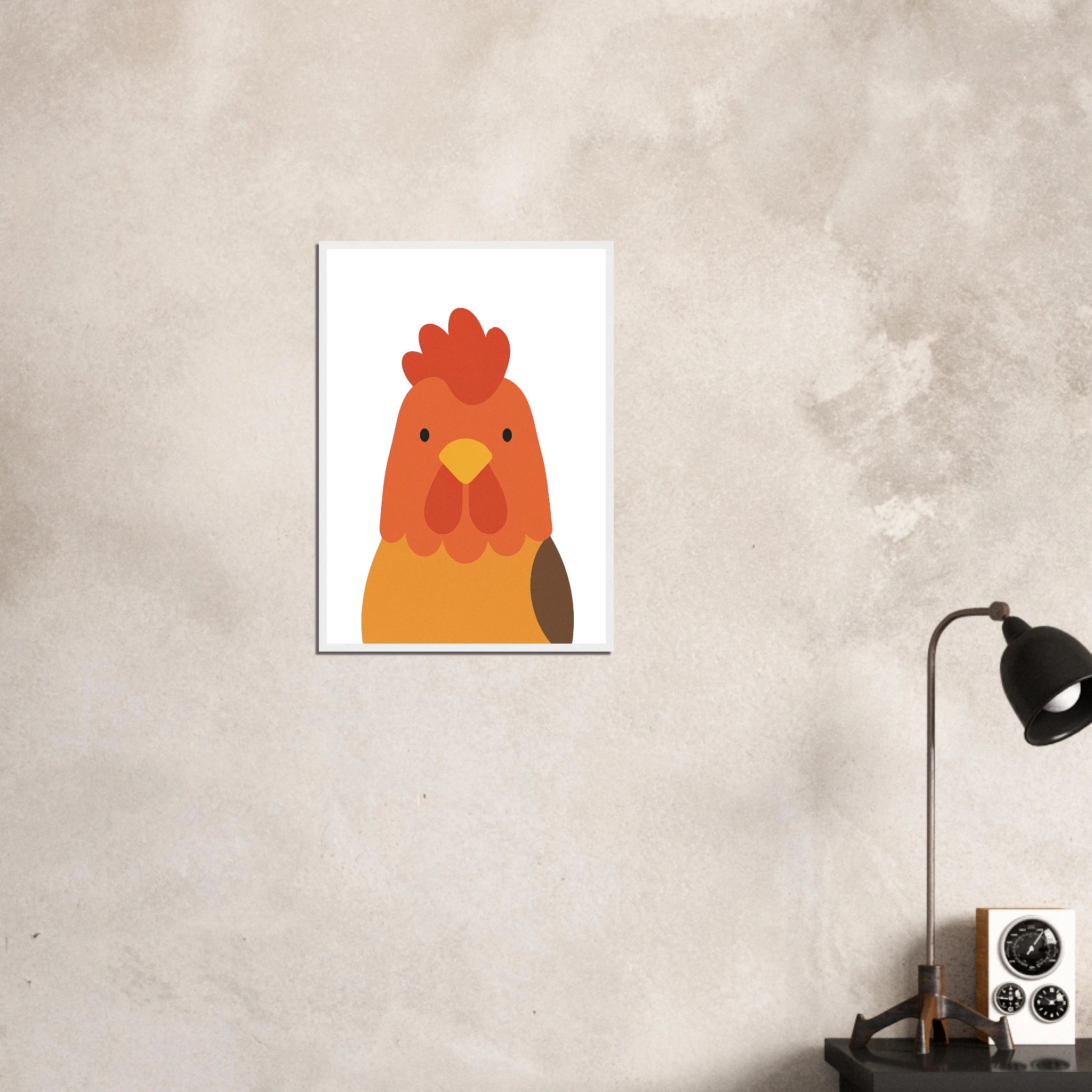# all-groups - Rooster – Minimalist Farm Animal Art Print - Play By Print