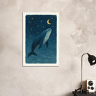 # all-groups - Whale Wishes Under the Moon – Magical Nursery Art Print - Play By Print