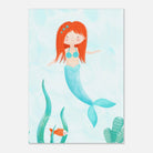 Unframed - Redhead Mermaid Wall Art | Watercolour Ocean Nursery Print for Girls - Iris