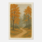 Unframed 60x90 cm 24x36″ - Whispering Path – Misty Autumn Forest Wall Art Print - Play By Print