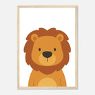 Wood frame - Lion Nursery Print – Jungle Animal Art for Kids - Play By Print