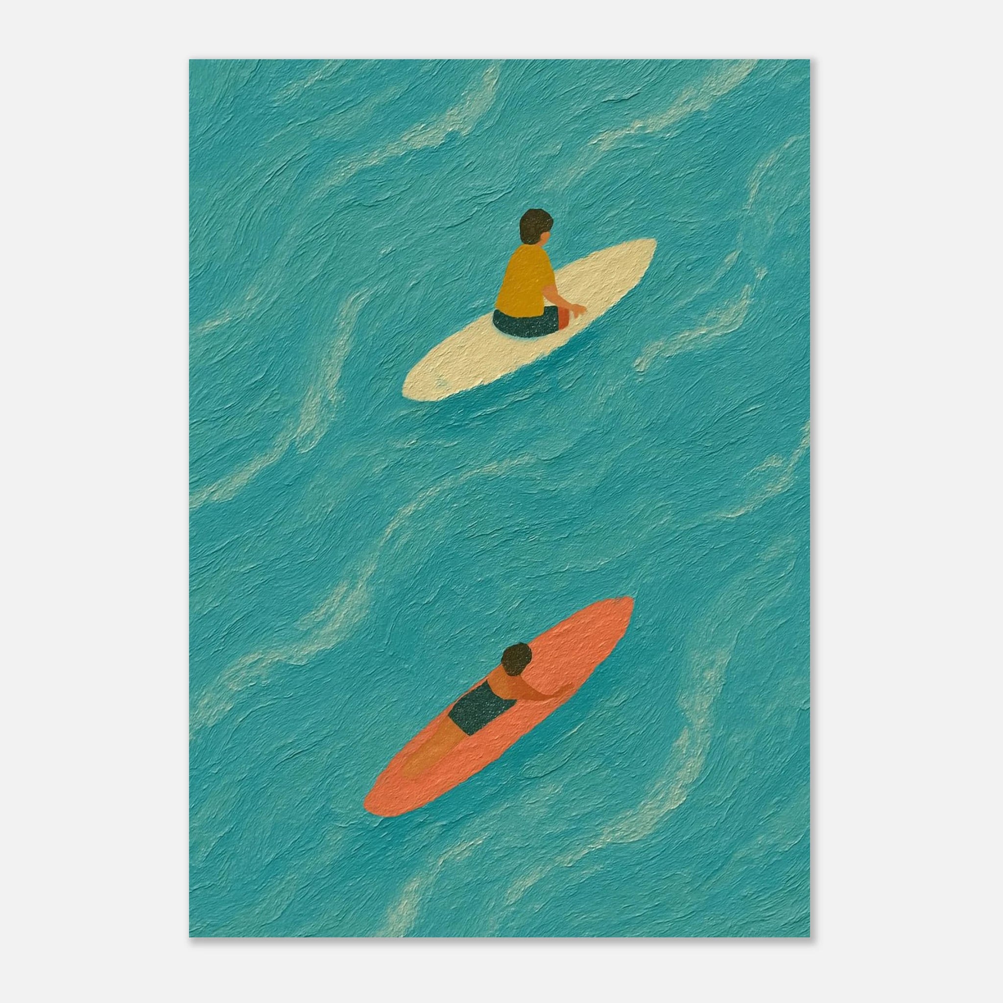 Unframed 21x29.7 cm 8x12" - "Drift and Dream" Surf Print | Minimal Coastal Wall Art - Play By Print