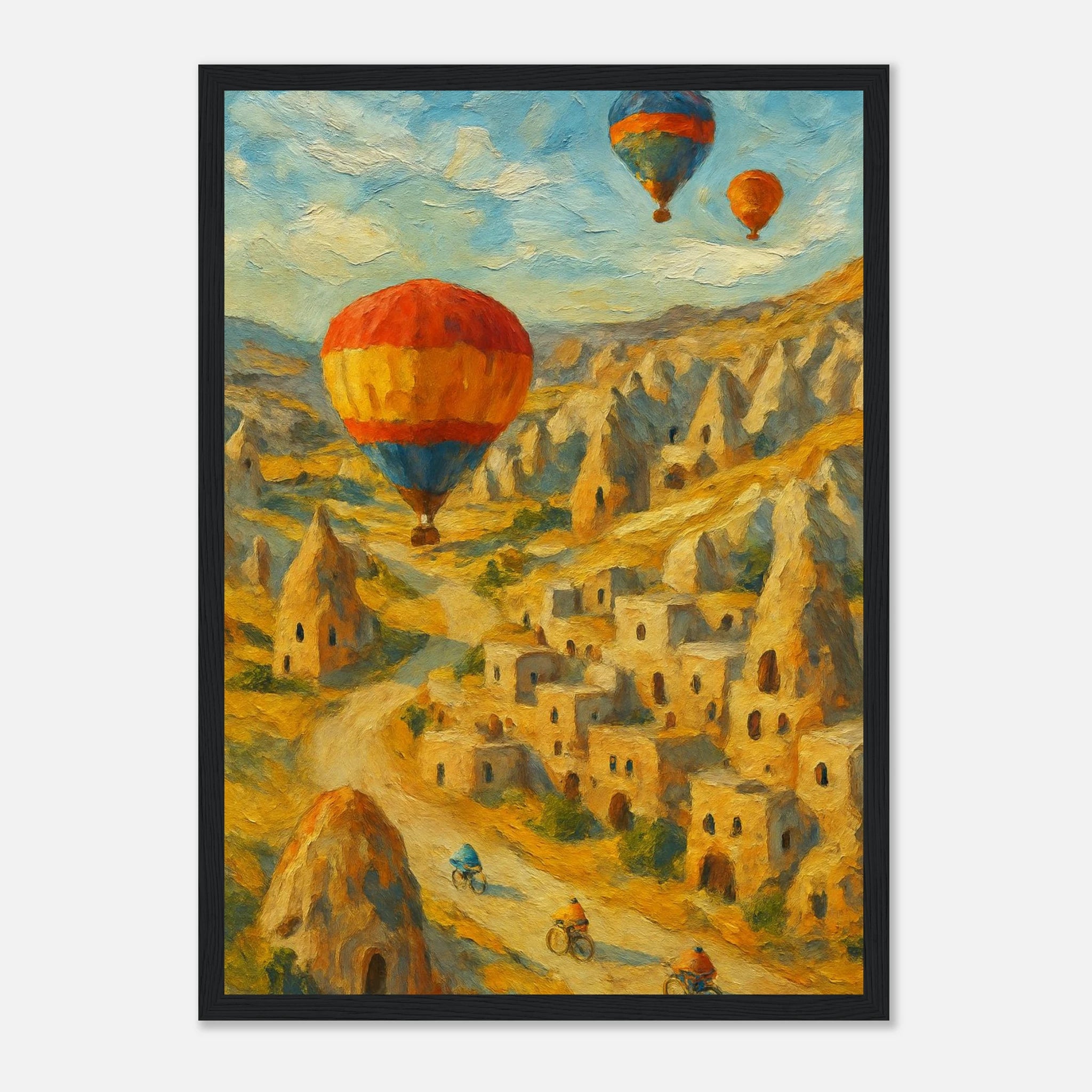 Black frame A3 (29.7 x 42 cm) - "Drifting Over Cappadocia" Print | Turkish Landscape Wall Art - Play By Print