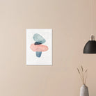 # all-groups - Balancing Act – Minimalist Abstract Stone Stack Print in Blue & Blush - Daisy
