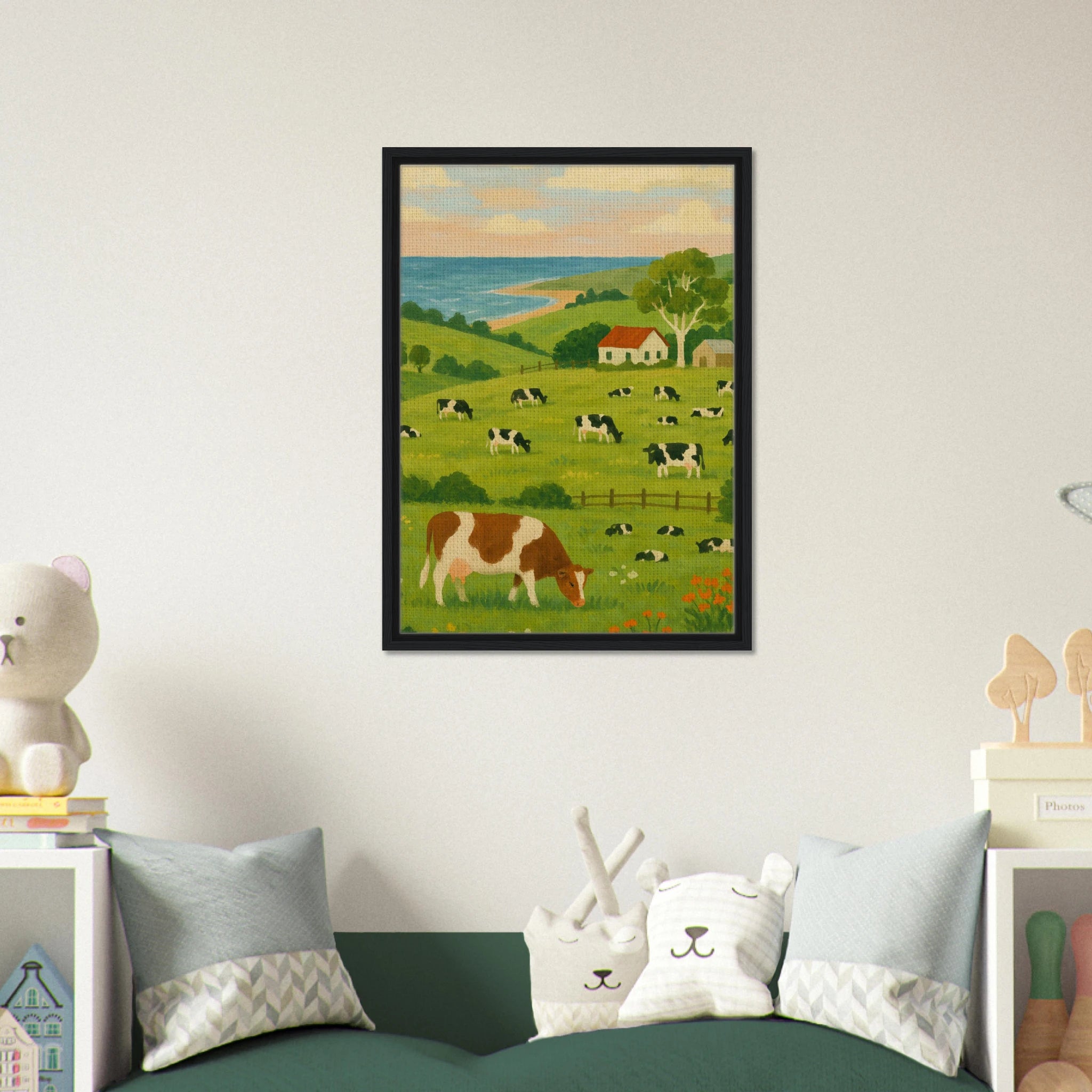 # all-groups - Coastal Dairy Farm – Country Landscape Canvas Wall Art - Play By Print