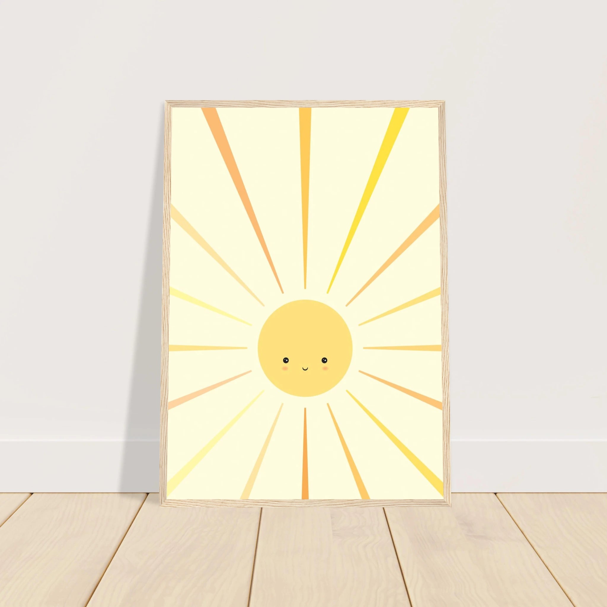 # all-groups - Sunshine Rays Nursery Print | Happy Yellow Sun Wall Art by Iris - Iris