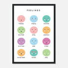 Black frame - Feelings Poster – Emotions for Kids | Educational Print to Explore Emotions - Elena