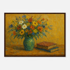 Dark wood frame A2 (42 x 59.4 cm) - “Wild Blooms & Well-Worn Pages” | Floral Still Life - Play By Print